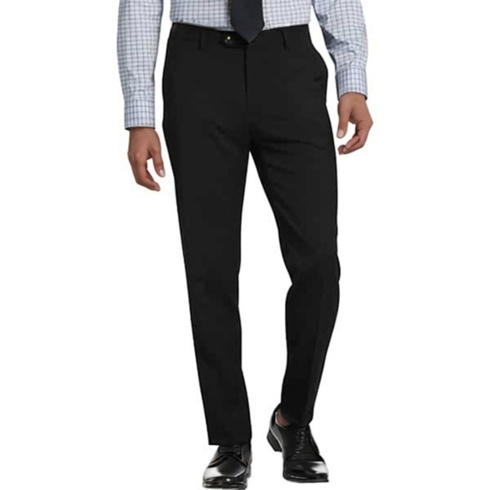 Tommy Hilfiger‎ Dress Pants Mens 48x32 Black Ryland Wool Blend Business Casual
